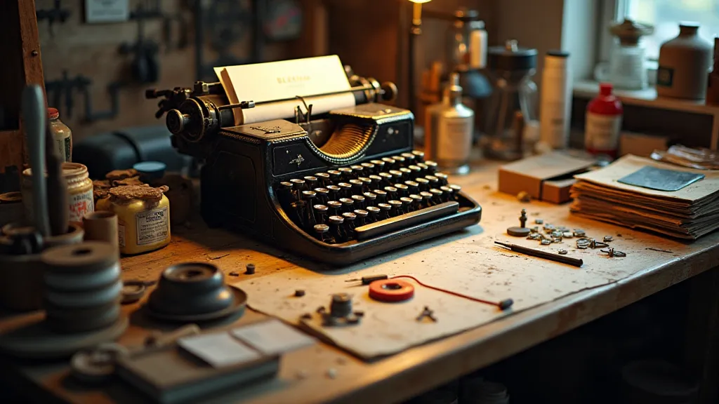 Typewriter repair workbench