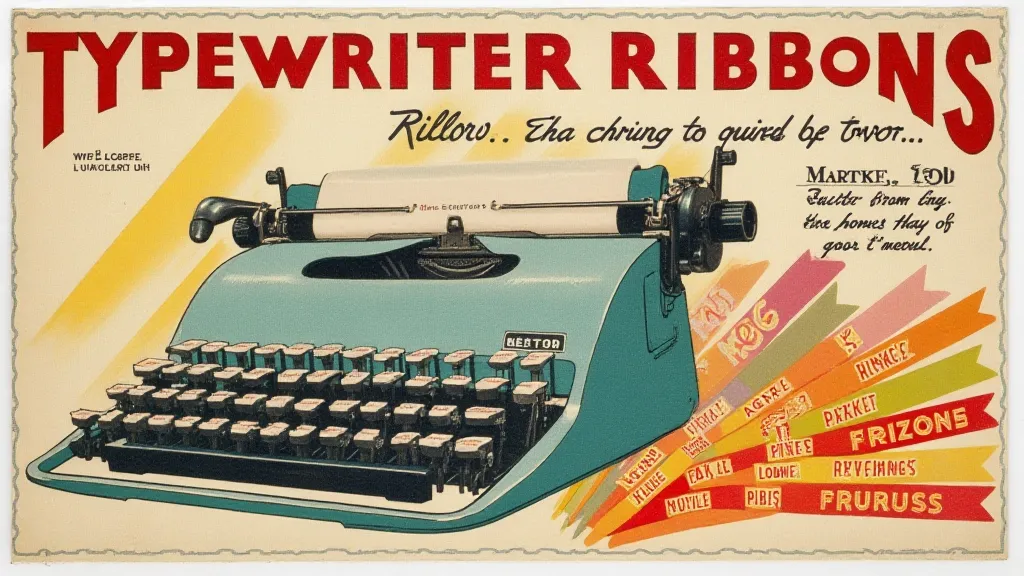Vintage advertisement for typewriter ribbons