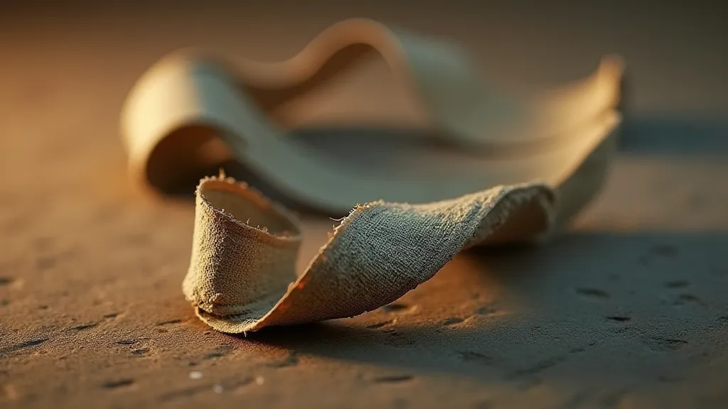 Aged typewriter ribbon