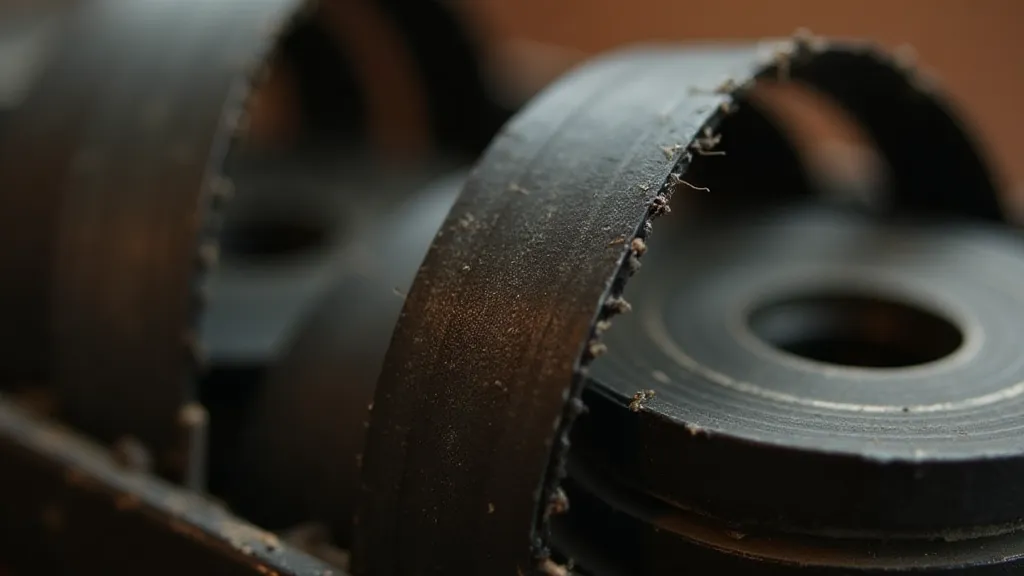 Antique typewriter ribbon close-up