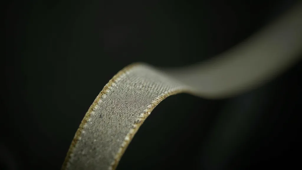 Detailed view of a vintage typewriter ribbon