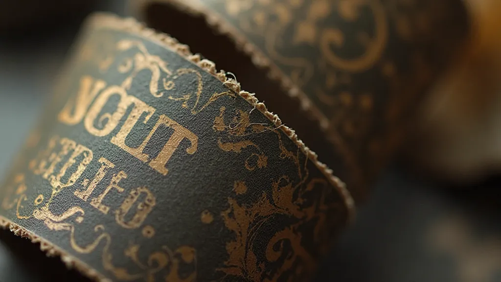 Close-up of a fragile typewriter ribbon