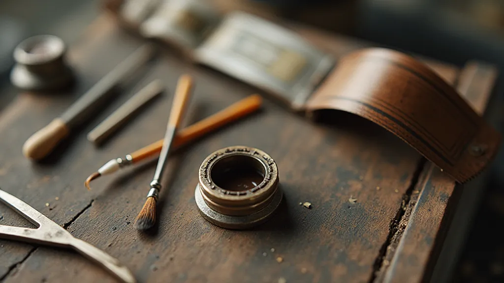 Vintage typewriter ribbon repair kit and supplies.