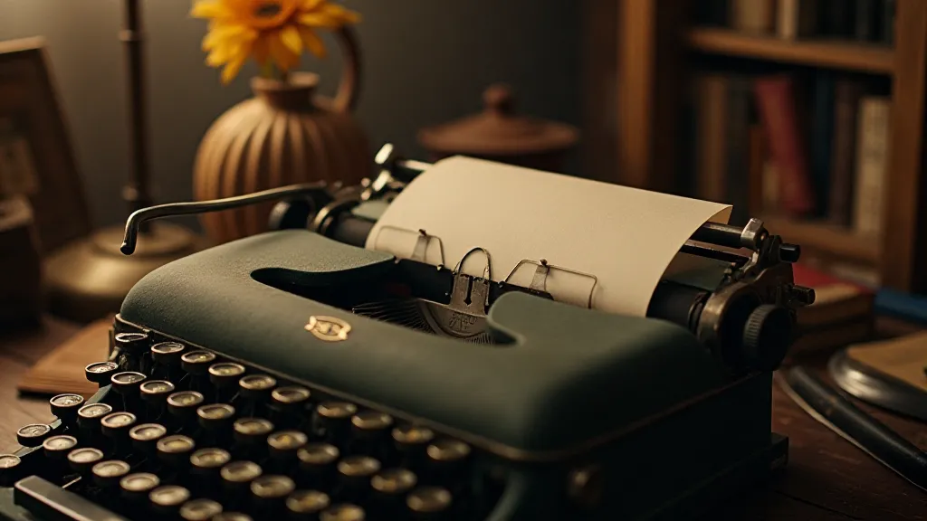 Vintage typewriter carriage and ribbon